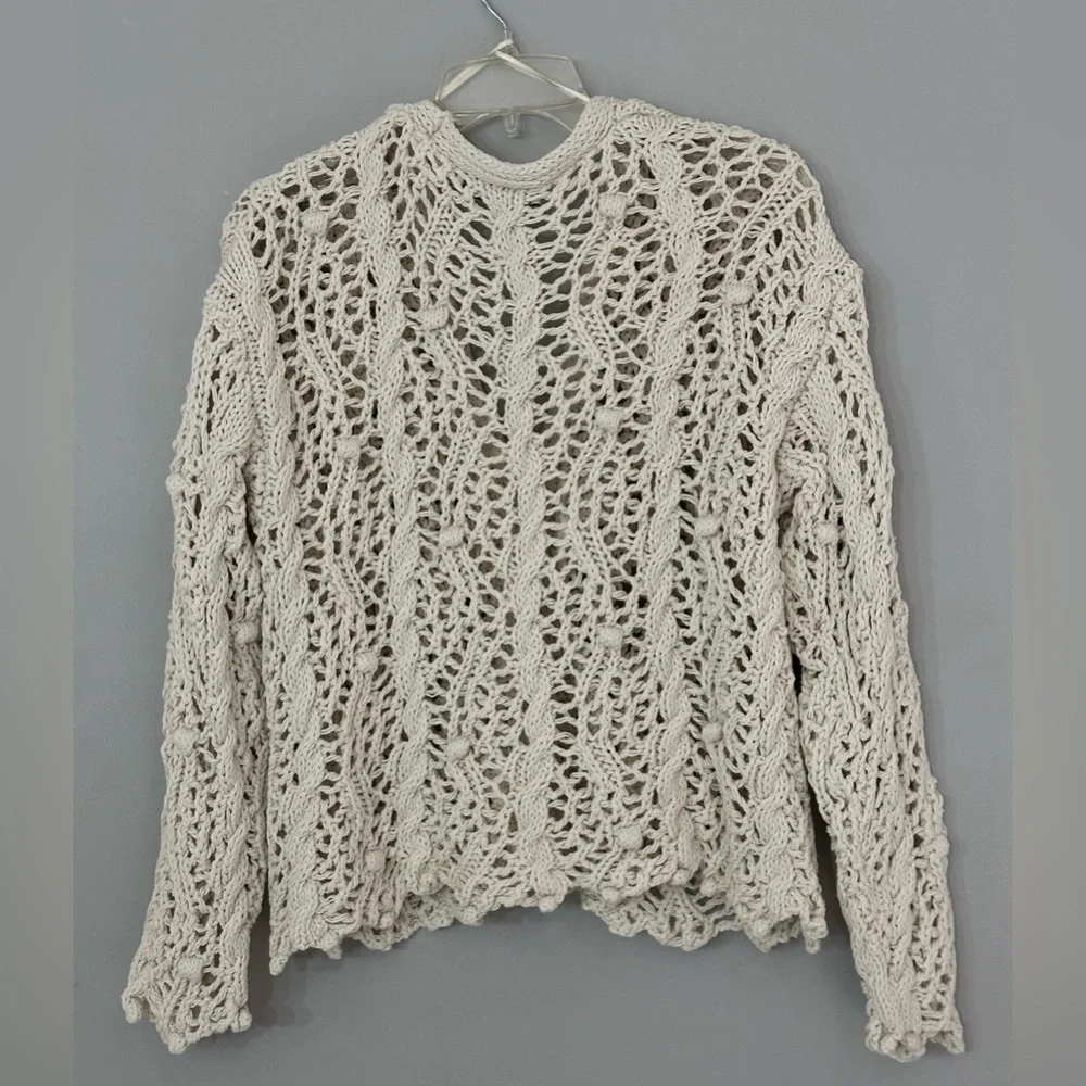Zara: Women’s Crochet Button Up Sweater- Size Medium - Picture 8 of 10